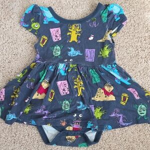Little Sleepies DISNEY Monsters Inc. Print Dress twirl